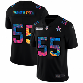 Dallas Cowboys #55 Leighton Vander Esch Mens Nike Multi-Color Black 2020 NFL Crucial Catch Vapor Untouchable Limited Jersey