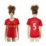 Womens Liverpool #5 Agger Red Home Soccer Club Jersey