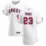Los Angeles Angels #23 Matt Thaiss Mens Nike White Home 2020 Authentic Player MLB Jersey