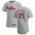 Philadelphia Phillies #21 Vince Velasquez Mens Nike Gray Road 2020 Authentic Player MLB Jersey