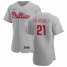 Philadelphia Phillies #21 Vince Velasquez Mens Nike Gray Road 2020 Authentic Player MLB Jersey