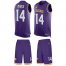 Nike Minnesota Vikings #14 Stefon Diggs Purple Team Color Mens Stitched NFL Limited Tank Top Suit Jersey