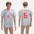 Spain #6 A.Iniesta Grey Training Soccer Country Jersey