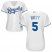 Kansas City Royals #5 George Brett White Home Womens Stitched MLB Jersey