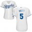 Kansas City Royals #5 George Brett White Home Womens Stitched MLB Jersey