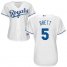 Kansas City Royals #5 George Brett White Home Womens Stitched MLB Jersey