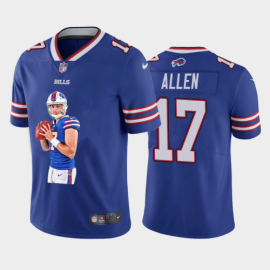 Buffalo Buffalo Bills #17 Josh Allen Mens Nike Player Signature Moves 2 Vapor Limited NFL Jersey Royal Blue