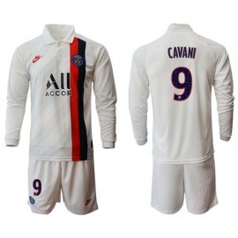 Paris Saint-Germain #9 Cavani Away Long Sleeves Soccer Club Jersey
