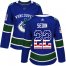 Adidas Vancouver Canucks #22 Daniel Sedin Blue Home Authentic USA Flag Womens Stitched NHL Jersey