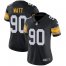 Nike Pittsburgh Steelers #90 T. J. Watt Black Alternate Womens Stitched NFL Vapor Untouchable Limited Jersey
