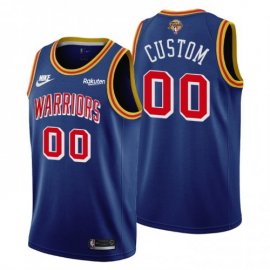 Golden State Warriors Custom Mens Nike Releases Classic Edition 2022 NBA Finals 75th Anniversary Jersey Blue