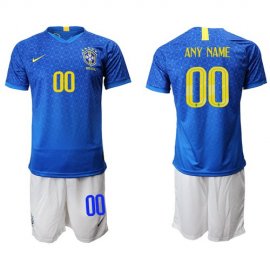 Brazil Personalized Blue Soccer Country Jersey