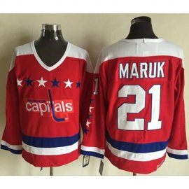 Washington Capitals #21 Dennis Maruk Red Alternate CCM Throwback Stitched NHL Jersey