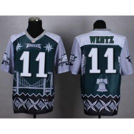 Nike Philadelphia Eagles #11 Carson Wentz Midnight Green Mens Stitched NFL Elite Noble Fashion Jersey