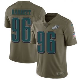 Nike Philadelphia Eagles #96 Derek Barnett Olive Mens Stitched NFL Limited 2017 Salute To Service Jersey