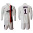 Paris Saint-Germain #1 K.Navas Away Long Sleeves Soccer Club Jersey
