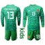 Spain #13 Arrizabalaga Green Long Sleeves Goalkeeper Kid Soccer Country Jersey