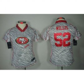 Nike San Francisco 49ers #52 Patrick Willis Zebra Womens Stitched NFL Elite Jersey
