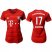 Womens Bayern Munchen #17 Boateng Home Soccer Club Jersey