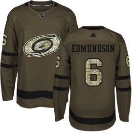 Adidas Carolina Hurricanes #6 Joel Edmundson Green Salute to Service Stitched NHL Jersey