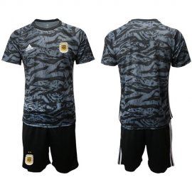 Argentina Blank Black Goalkeeper Soccer Country Jersey