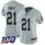 Nike Las Vegas Raiders #21 Gareon Conley Silver Womens Stitched NFL Limited Inverted Legend 100th Season Jersey