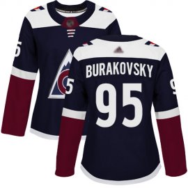 Adidas Colorado Avalanche #95 Andre Burakovsky Navy Alternate Authentic Womens Stitched NHL Jersey