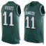 Nike Philadelphia Eagles #11 Carson Wentz Midnight Green Team Color Mens Stitched NFL Limited Tank Top Jersey