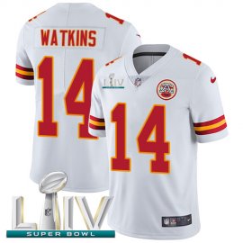 Nike Kansas City Chiefs #14 Sammy Watkins White Super Bowl LIV 2020 Youth Stitched NFL Vapor Untouchable Limited Jersey