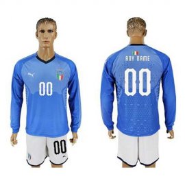 Italy Personalized Home Long Sleeves Soccer Country Jersey