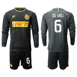 Inter Milan #6 De Vrij Third Long Sleeves Soccer Club Jersey