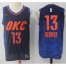 Nike Oklahoma City Thunder #13 Paul George Black Blue Stitched NBA Swingman Jersey