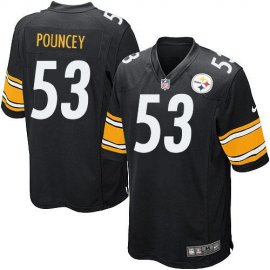 Nike Pittsburgh Steelers #53 Maurkice Pouncey Black Team Color Youth Stitched NFL Elite Jersey