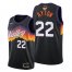 Nike Phoenix Suns #22 Deandre Ayton Mens 2021 NBA Finals Bound City Edition Jersey Black Mens