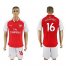 Arsenal #16 Holding Home Soccer Club Jersey
