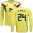 Colombia #24 W.Tesillo Home Long Sleeves Soccer Country Jersey