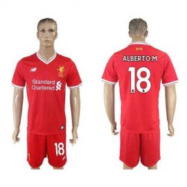 Liverpool #18 Alberto.M Red Home Soccer Club Jersey