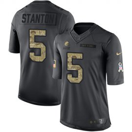 Nike Cleveland Browns #5 Drew Stanton Black Mens Stitched NFL Limited 2016 Salute to Service Jersey