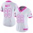 Nike Arizona Cardinals #99 J.J. Watt White/Pink Womens Stitched NFL Limited Rush Fashion Jersey