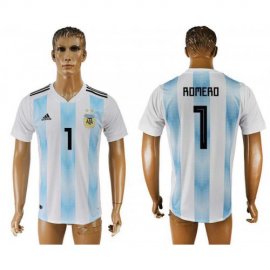 Argentina 1 ROMERO Home 2018 FIFA World Cup Thailand Soccer Jersey