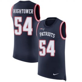 Nike New England Patriots #54 Donta Hightower Navy Blue Team Color Mens Stitched NFL Limited Rush Tank Top Jersey