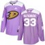Adidas Anaheim Ducks #33 Jakob Silfverberg Purple Authentic Fights Cancer Stitched NHL Jersey