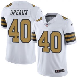 Nike New Orleans Saints #40 Delvin Breaux White Mens Stitched NFL Limited Rush Jersey