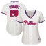 Philadelphia Phillies #20 Mike Schmidt Cream Alternate Womens Stitched MLB Jersey