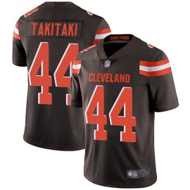Nike Cleveland Browns #44 Sione Takitaki Brown Team Color Mens Stitched NFL Vapor Untouchable Limited Jersey