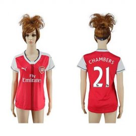 Womens Arsenal #21 Chambers Home Soccer Club Jersey