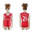 Womens Arsenal #21 Chambers Home Soccer Club Jersey