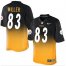 Nike Pittsburgh Steelers #83 Heath Miller Black/Gold Mens Stitched NFL Elite Fadeaway Fashion Jersey