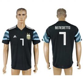 Argentina #7 Benedetto Away Soccer Country Jersey