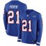 Nike Buffalo Bills #21 Jordan Poyer Royal Blue Team Color Mens Stitched NFL Limited Therma Long Sleeve Jersey